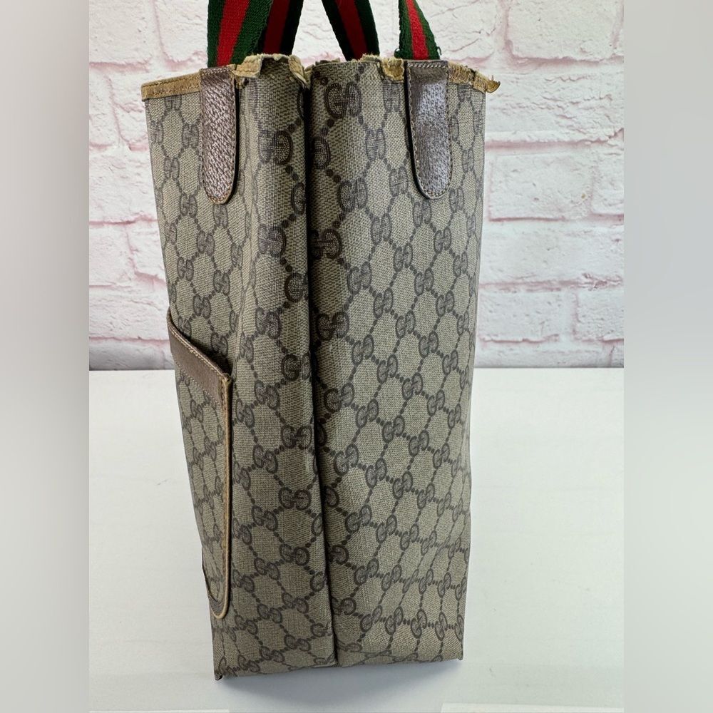 Gucci Vintage Web Sherry Line Beige Monogram Tote - Picture 8 of 15